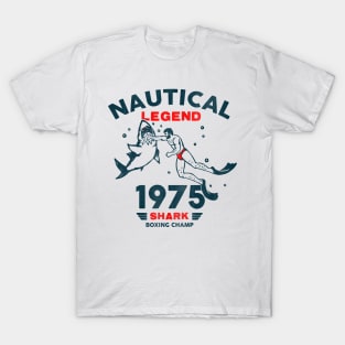 Nautical Legend Shark Boxing Champ 1975 T-Shirt